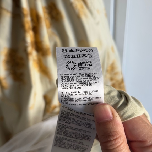 Reformation Kastoria Dress in Golden Hour Size 4 - Picture 8 of 9